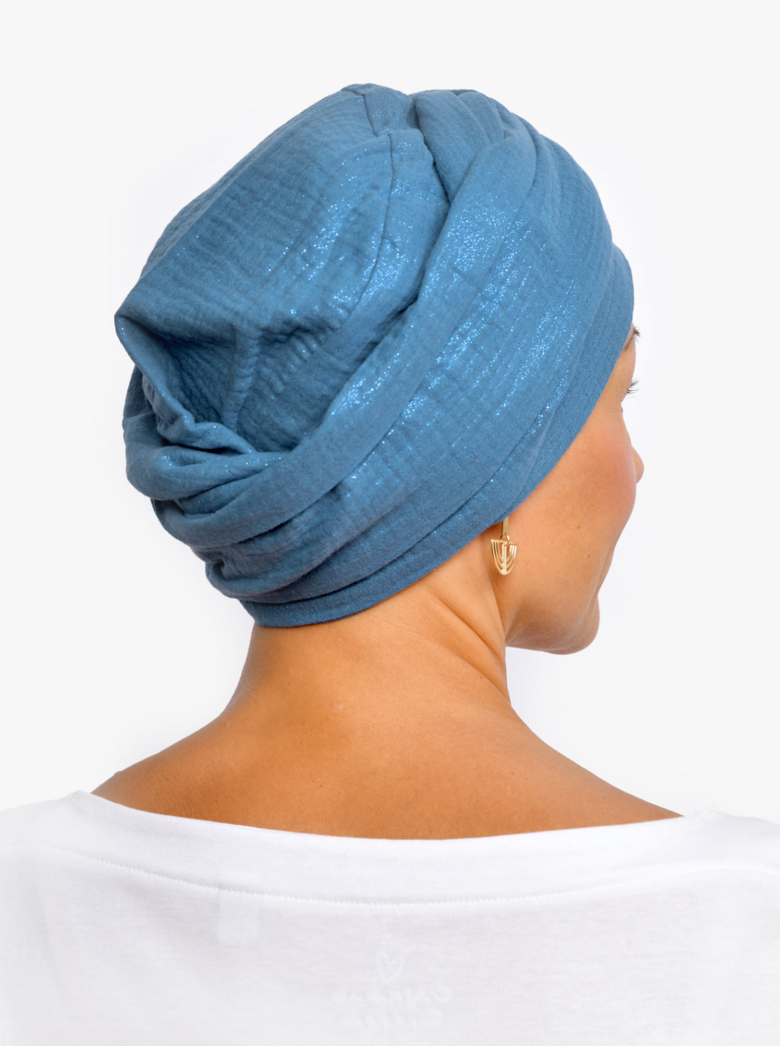Wikkelsjaal katoen Hannah – Indigo Bling