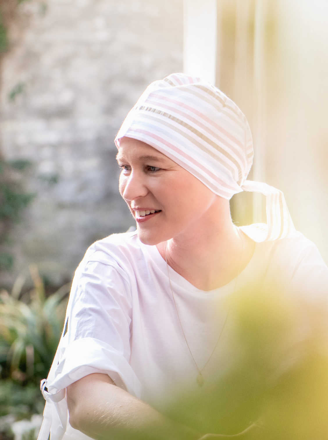 luchtig chemo hoofddoekje in katoen