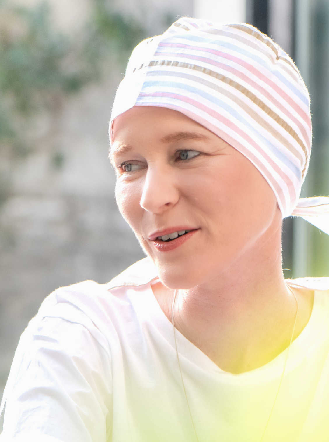 luchtig chemo hoofddoekje in katoen