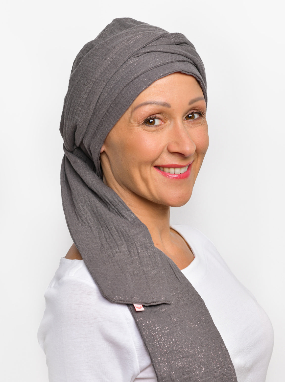 grijze sjaal chemo knopen