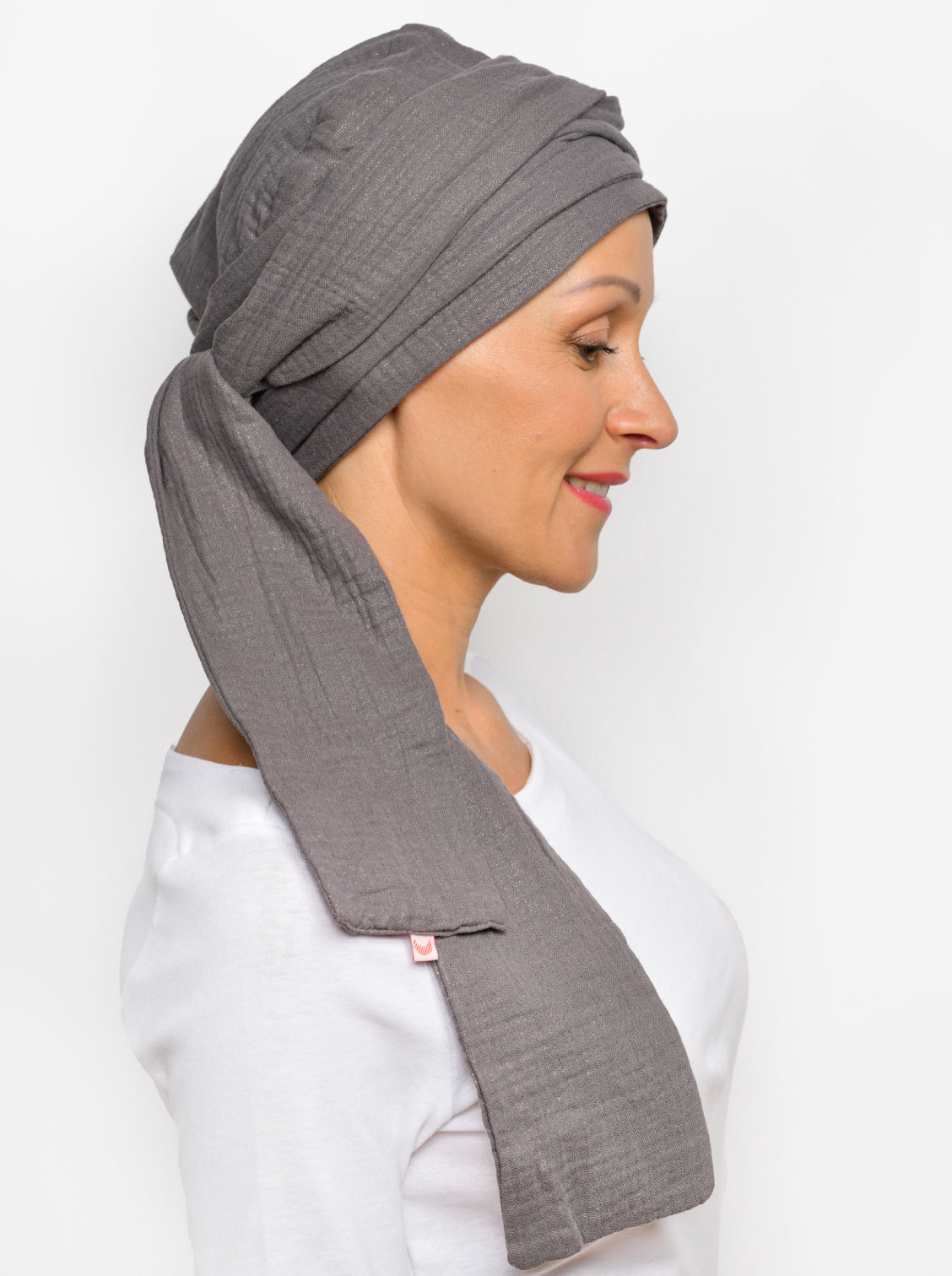 grijze sjaal chemo knopen