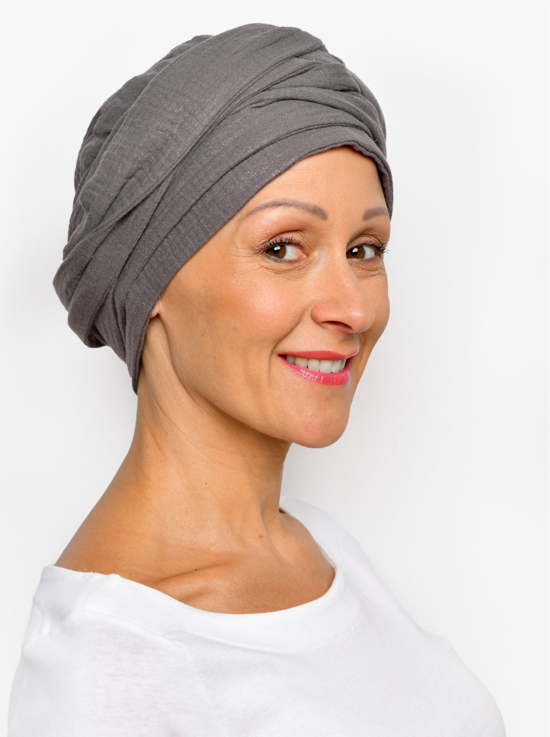 grijze sjaal chemo knopen