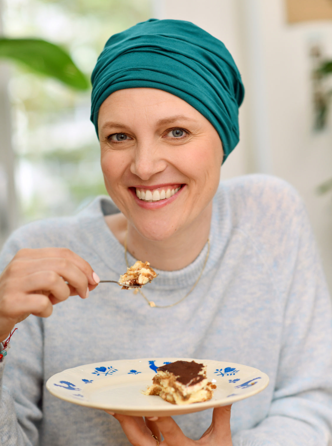 Chemo mutsje Marlene - Aqua