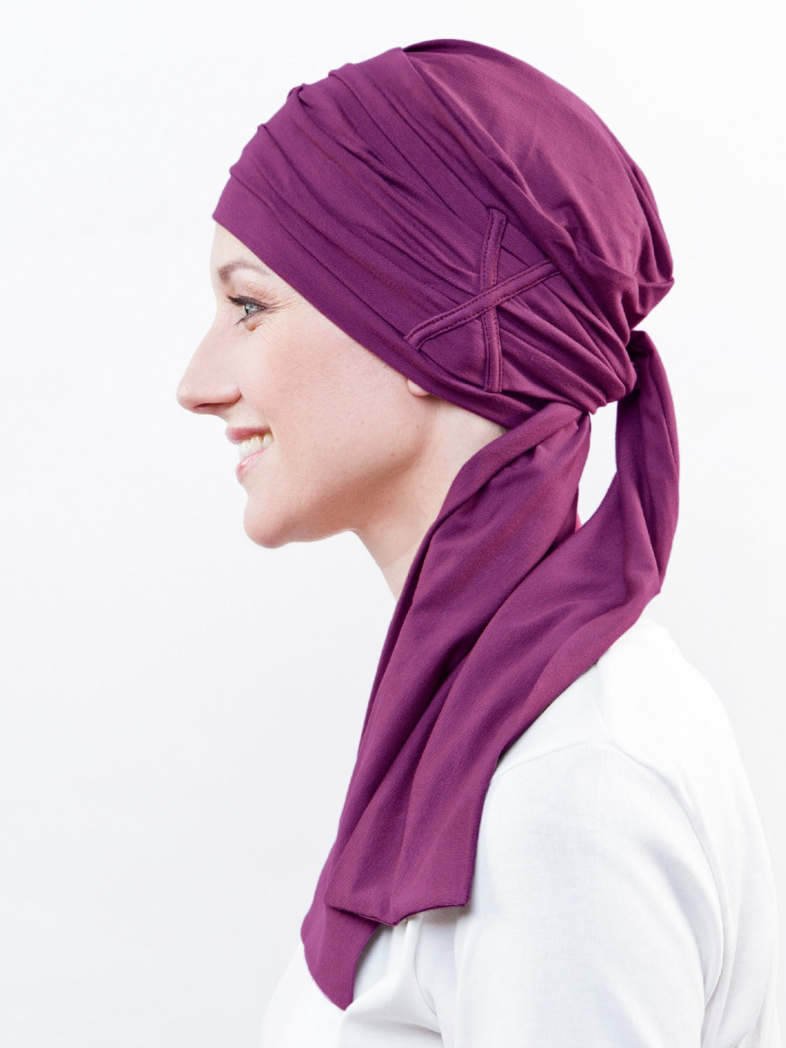 Chemotherapy scarf Liz - Framboise