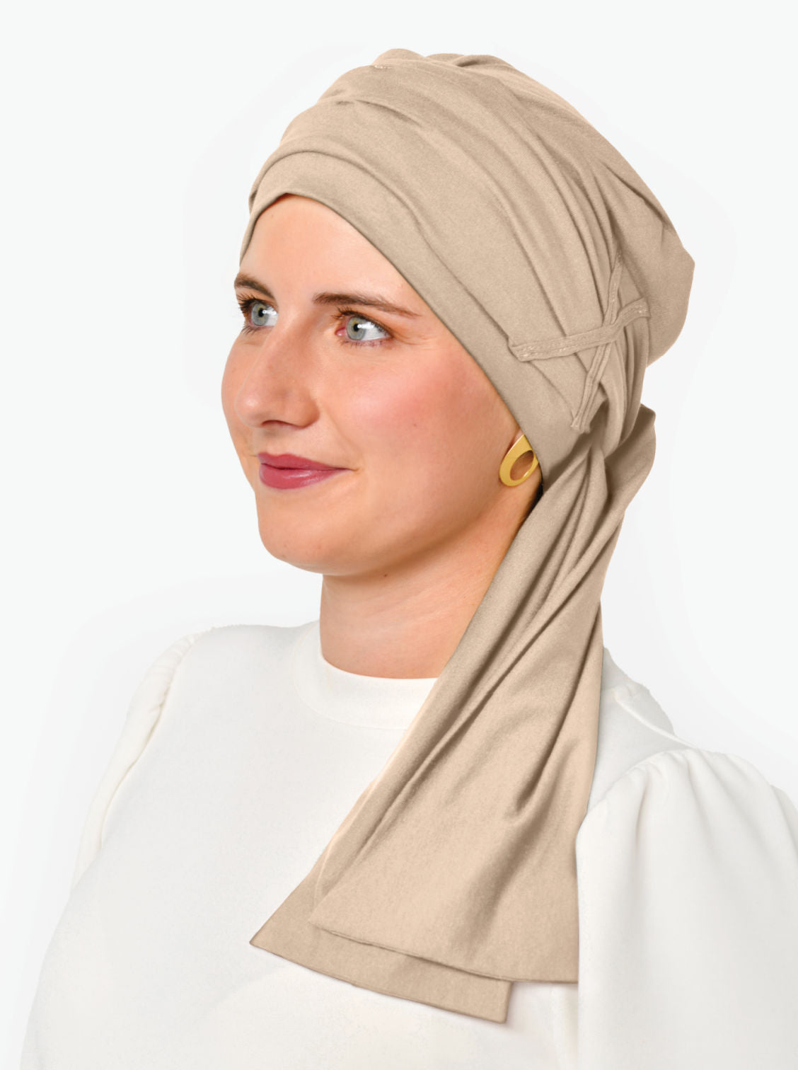 beige chemo sjaaltje haaruitval