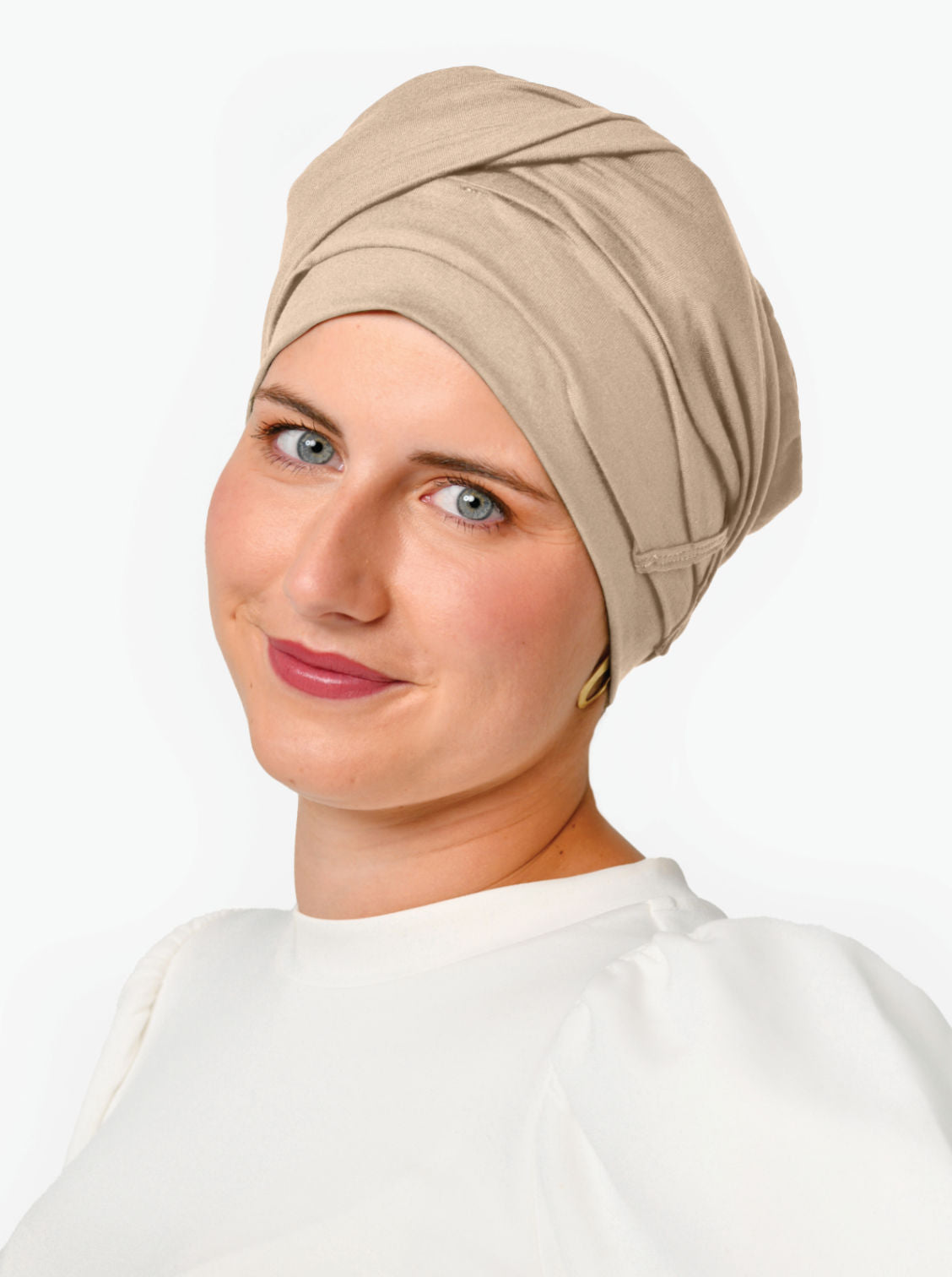 beige chemo sjaaltje haaruitval