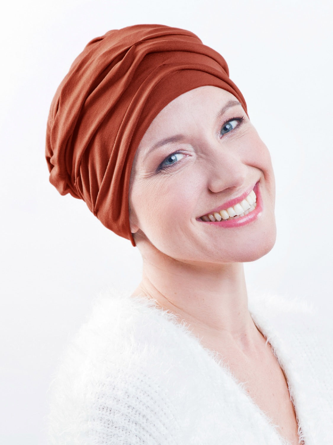 Chemo mutsje Marlene - Brique