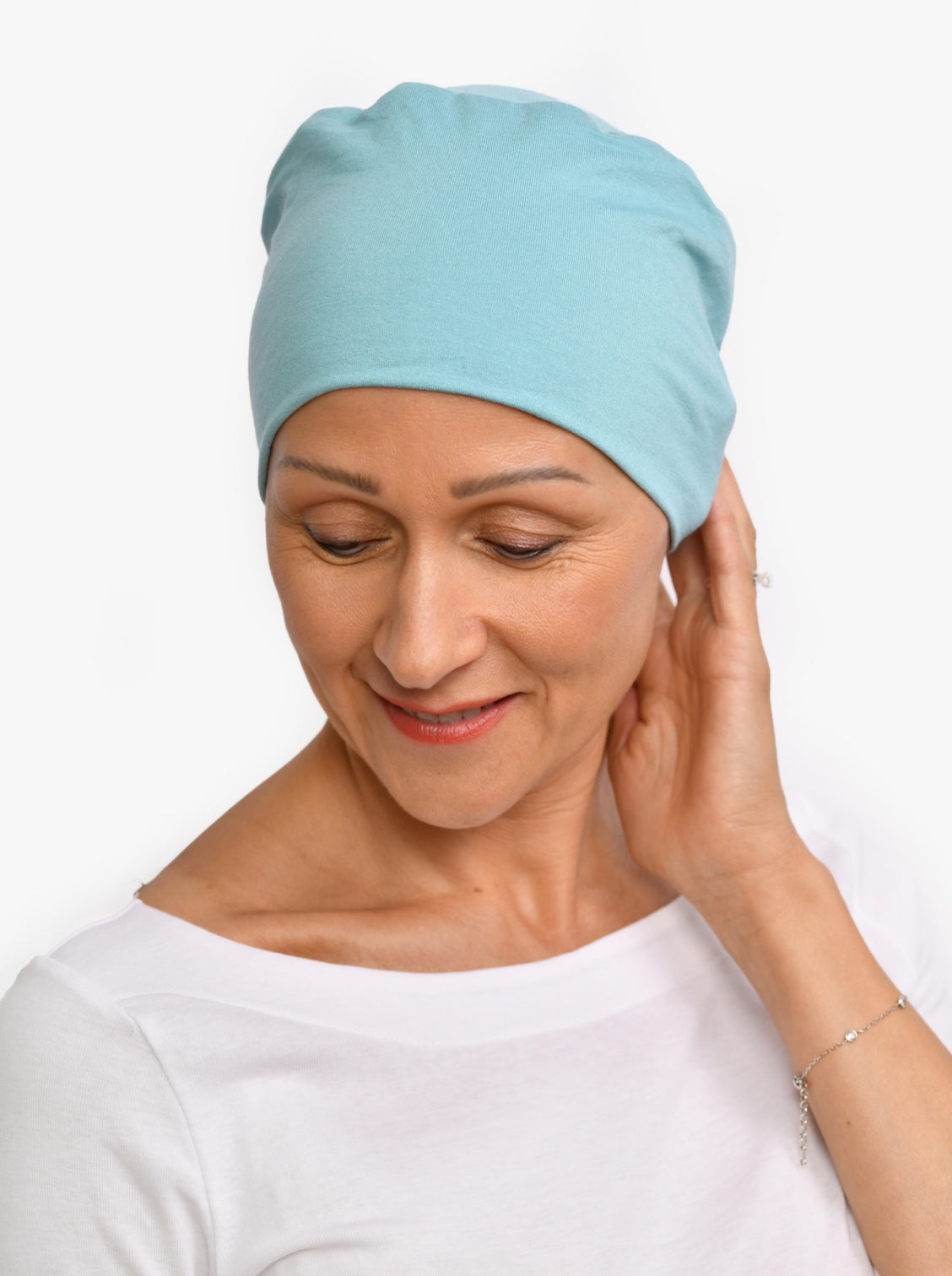 Chemo slaapmutsje Pippa - Baby blue