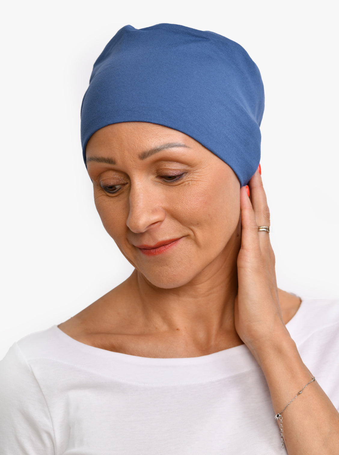 Chemo slaapmutsje Pippa - Night Blue