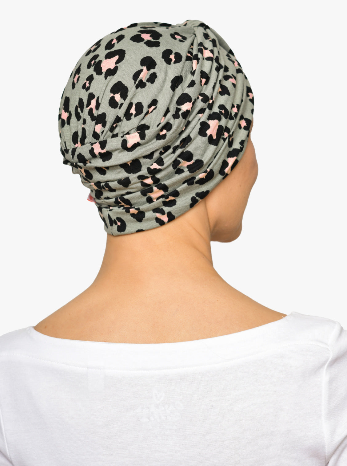 Turban chimio Sophia - Olive Leopard