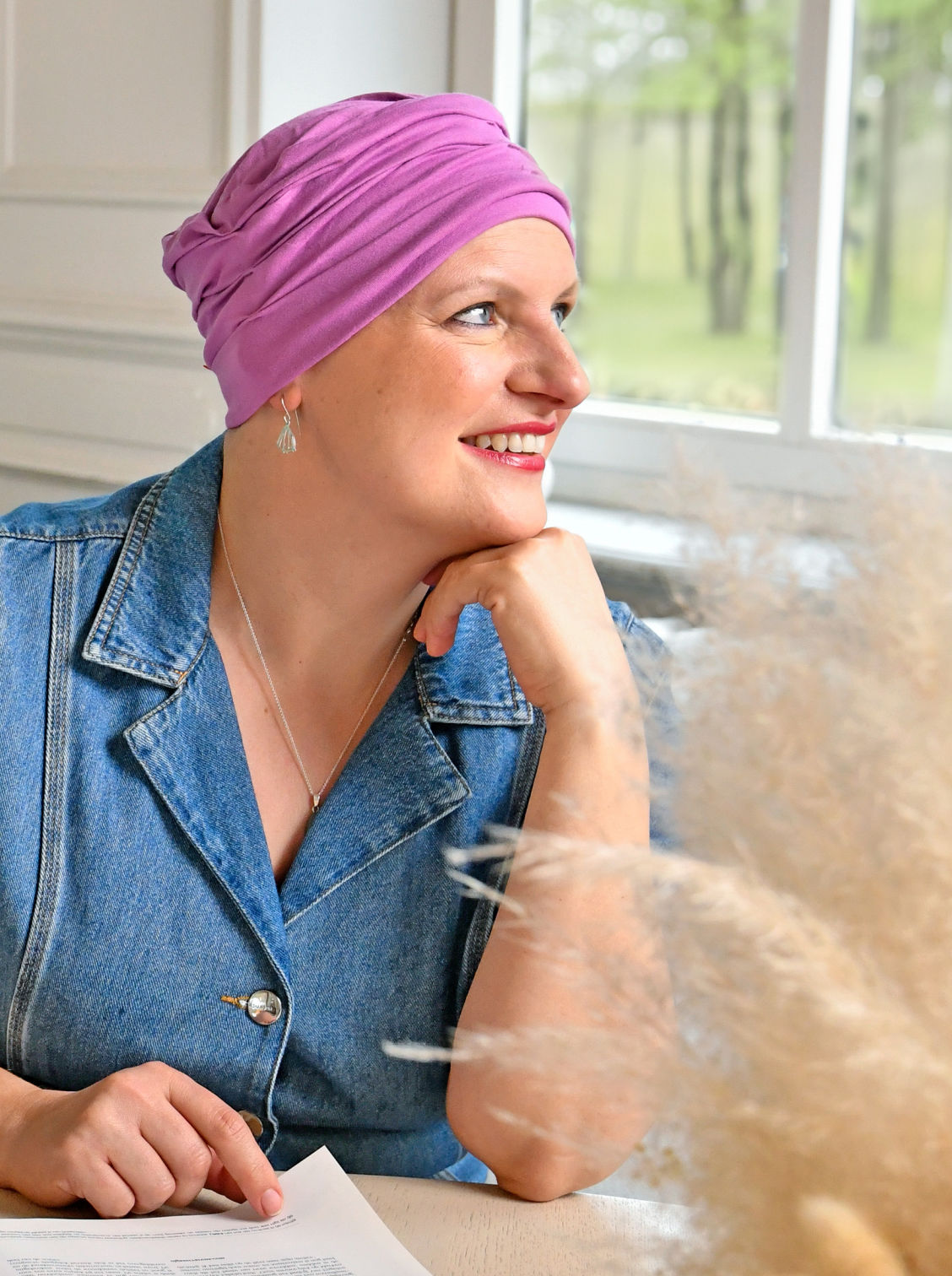 Chemo mutsje Marlene - Lavender