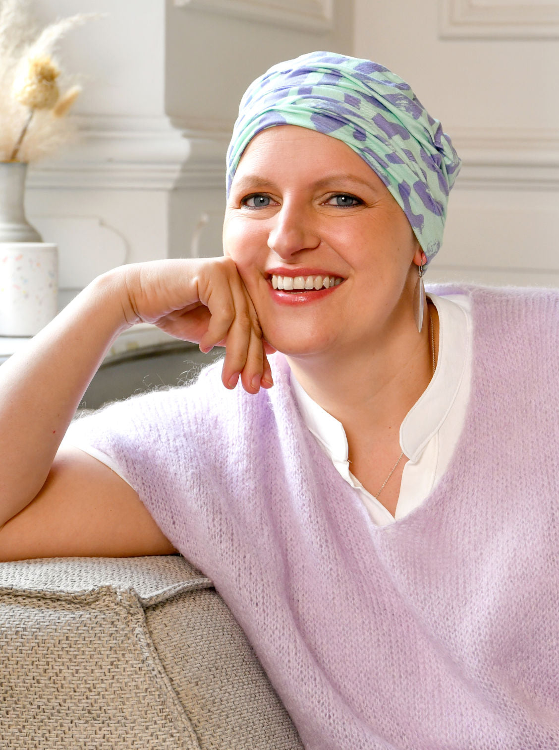 Chemo mutsje Marlene - Pistaccio