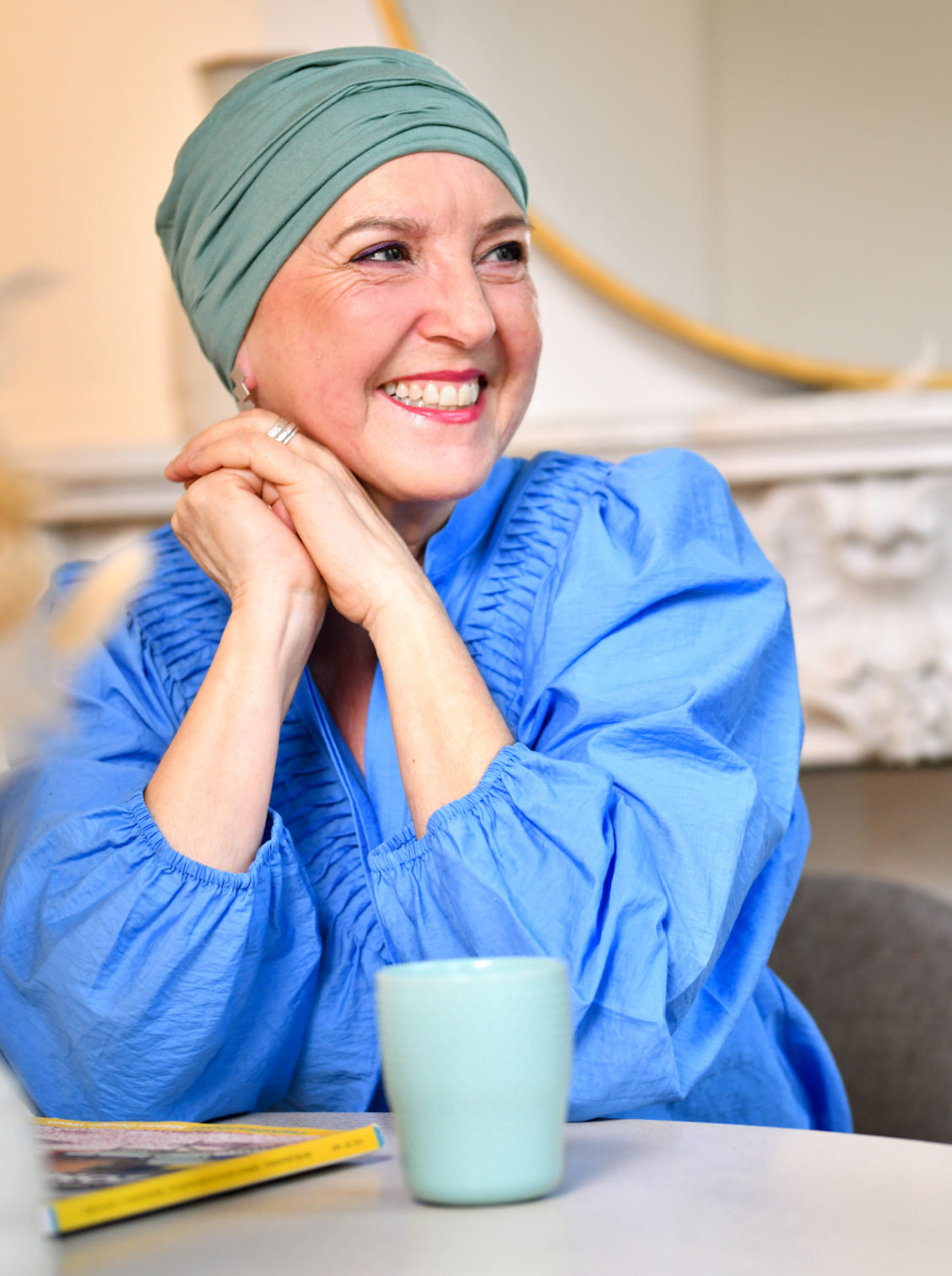 Chemo mutsje Marlene - Spring Green