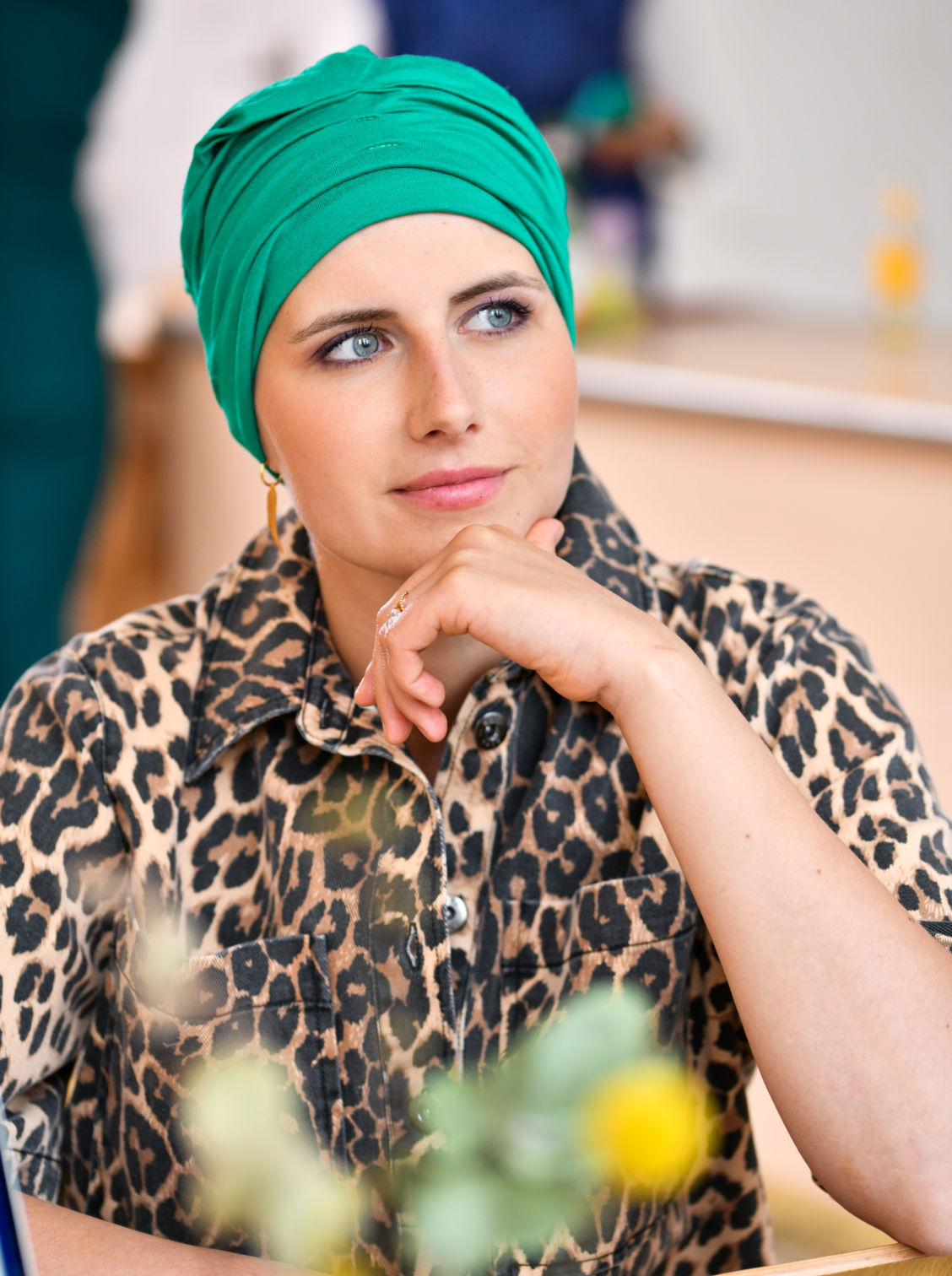 Chemo mutsje Marlene - Happy Green