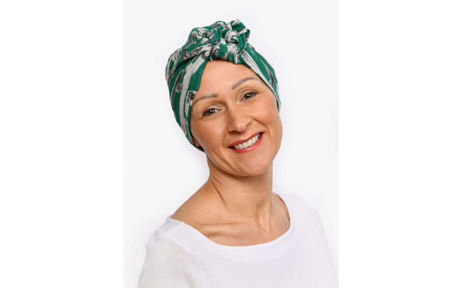 Chemo hoofddoekje Audrey - Green lino