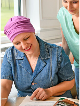 Chemo mutsje Marlene - Lavender