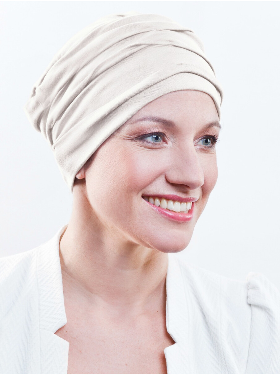 Bonnet de nuit Ivoire Amoena - perte de cheveux cancer - Rose comme Femme