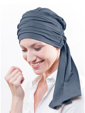 Chemo scarf Liz - Charbon