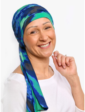 Chemo scarf Liz - Lagoon