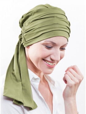 Chemotherapy scarf Liz - Olive