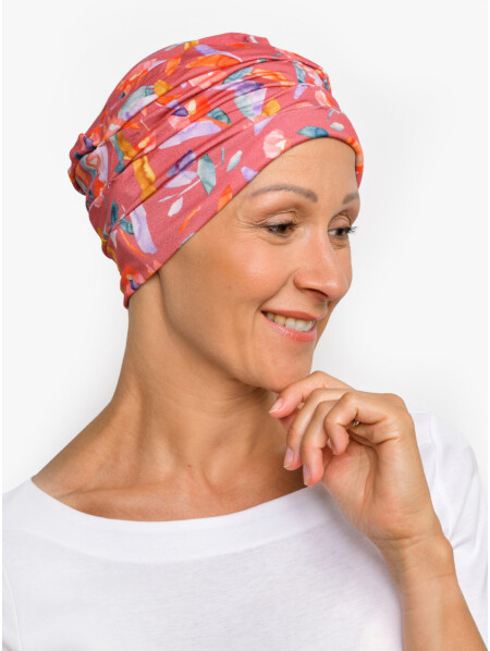 Cuekondy Turban Cap Twisted Braid Chemo Cancer Hat Pearls Beading Hair Cover Wrap Headwear for Women 